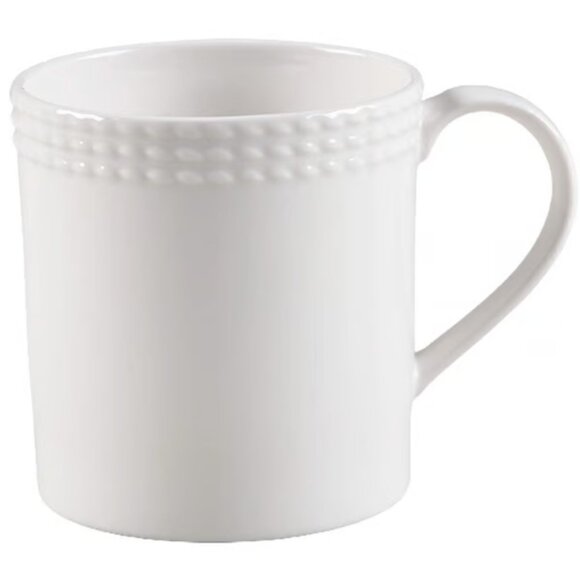 NEW Lenox Kate Spade Wickford Solid Rope Twist 10oz Ivory Coffee Cup Mug NWT - Picture 1 of 3